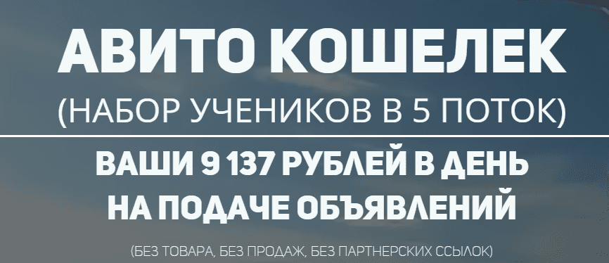Авито Кошелек  5 поток    пособие по быстрому заработку в интернете.png